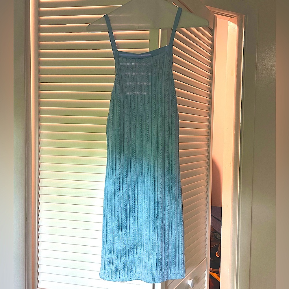 Zara Light Blue Knit summer Dress